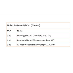 Art Materials Set (3 Items)