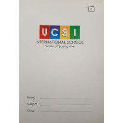 UCSI Exercise Book No.8 A4 Half Single Line 70g 80pgs 	